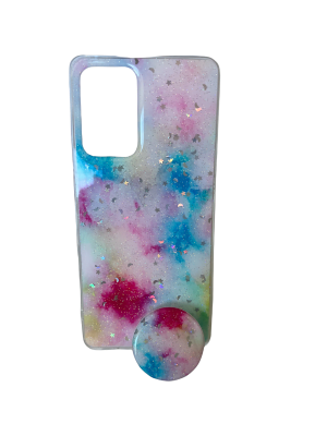 CARCASA A52/A52S ARCO IRIS POP SOCKET CELESTE1