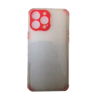 Carcasa iPhone 13 Pro Max Transparente Cámara Color Rojo1