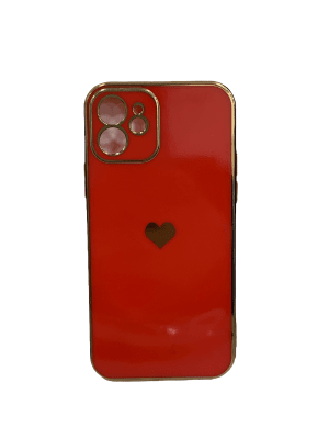 carcasa 12 corazones rojo