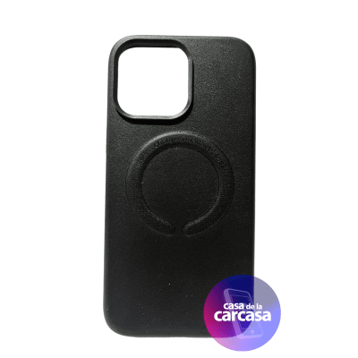 Carcasa Cuero Magsafe Negro IPH 14PROMAX1
