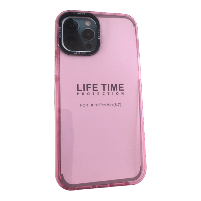 Carcasa iPhone 12 Pro Max Transparente Rosado1