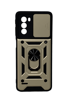 Carcasa Moto G51 anillo iman dorado1