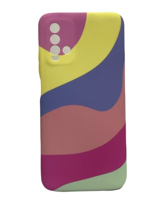 Carcasa Silicona Redmi 9T Colores y Lineas 3