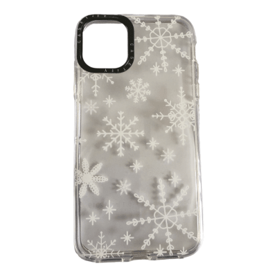 Carcasa iPhone 11 Transparente Diseño Copo Nieve1