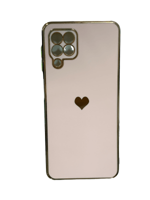 carcasa a22 4g corazones rosado2