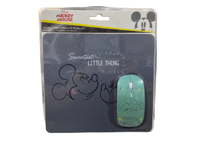 Mouse inalámbrico + Pad Mouse Mickey & Minnie Disney1