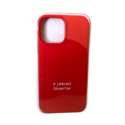 Carcasa iPhone 13 Pro Max Silicona Color Rojo1
