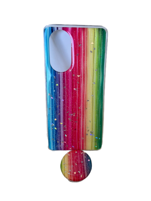 CARCASA NOVA 9 ARCO IRIS POP SOCKET ROJO1