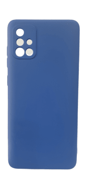 Carcasa A71 Silicona Azul1
