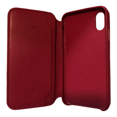 Carcasa Leather iPhone X/XS Burdeo1