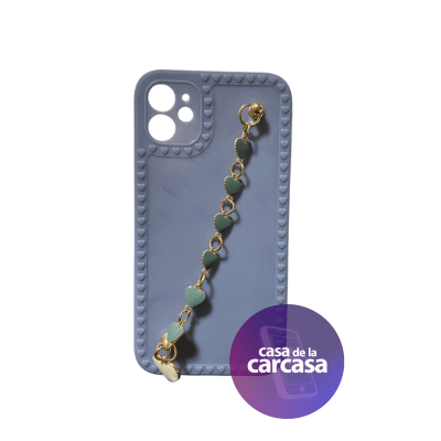 Carcasa Strap Morado Corazon iPhone 111
