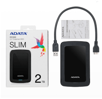 ADATA DISCO DURO 2.5 EXTERNO HDD 2TB SLIM1