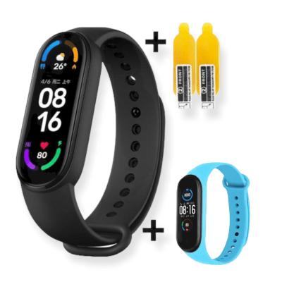 Mi Smart Band 6 Xiaomi Negro + Correa + 2 Láminas Protección3