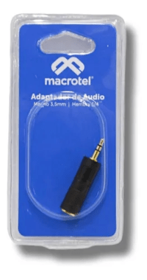 MACROTEL ADAPTADOR AUDIO 3.5 A 1/4''1