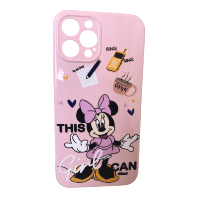 Carcasa iPhone 12 Pro Max Disney Minnie Rosado