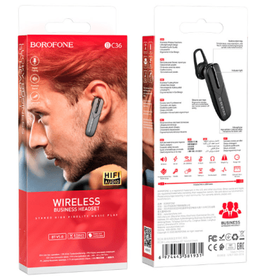 Borofone Manos Libre BT Negro BC364