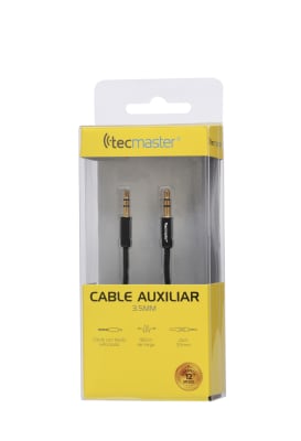 Cable Auxiliar Tecmaster 3.5 MM Tipo Cordon