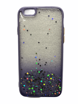 Carcasa Transparente Brillo Morado iPhone 61