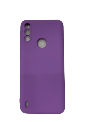 Carcasa Silicona Morada Motorola E7i Power1