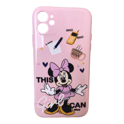 Carcasa iPhone 12 Disney Minnie Rosa1