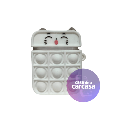 Audífono Bluetooth TWS+ Case Blanco Gato T-3343