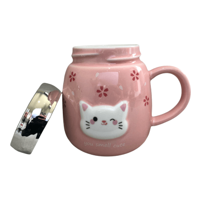 Mug Tazon Gatito Rosado2