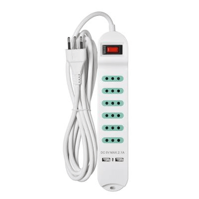 Macrotel Alargador 1.5 Mts. Con Switch / 2 USB / 6 Pos. Blanco1