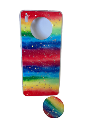 CARCASA NOVA 8I ARCO IRIS POP SOCKET AMARILLA