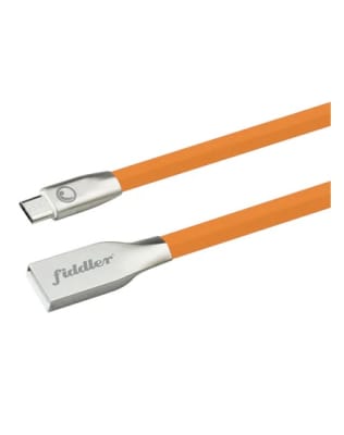 Cable Plano Micro USB Fiddler 1 Metro Naranjo 2.0A1