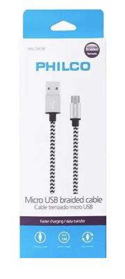 CABLE TRENZADO MICRO USB PHILCO 1 MT.1