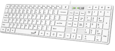 Teclado Alámbrico Genius Slimstar 126 Blanco1