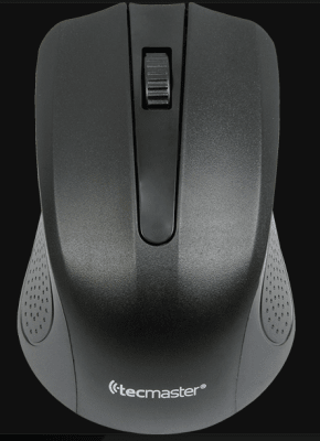Tecmaster Mouse Inalámbrico Negro Pilas Incluidas1