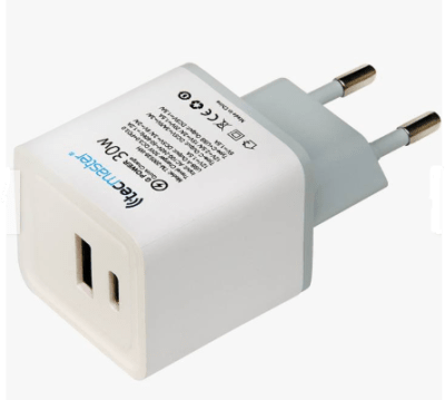 Tecmaster Cargador 2 Puertos Carga Rápida 30W1