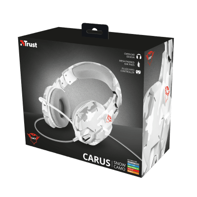 Trust Audifonos Gamer CARUS Snow Camo GXT 322W1