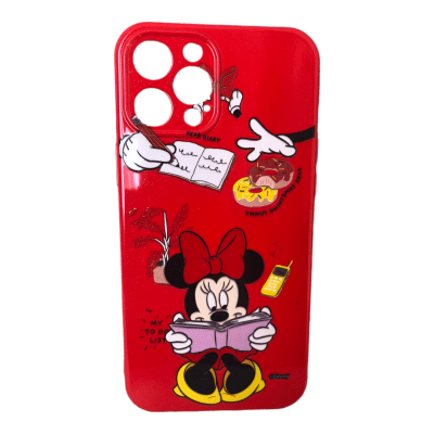 Carcasa iPhone 12 Pro Max Disney Minnie Rojo1