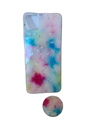 CARCASA NOVA Y60 ARCO IRIS POP SOCKET CELESTE1