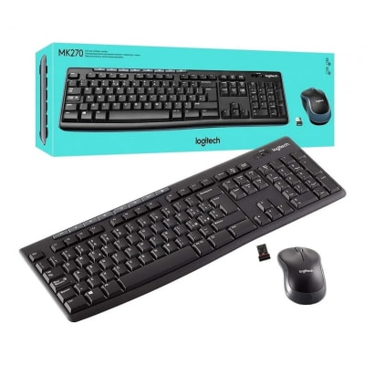 Logitech Teclado+Mouse MK270 Inalambrico Negro2