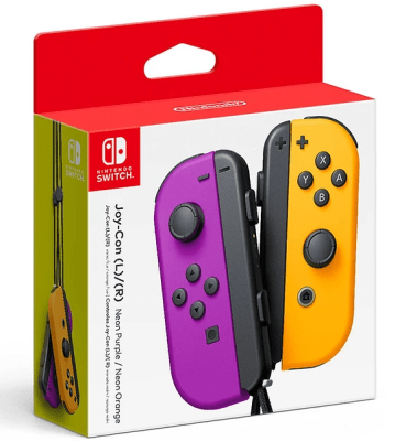 Control JOY CON Neon Purple Neon Orange Nintendo Switch1