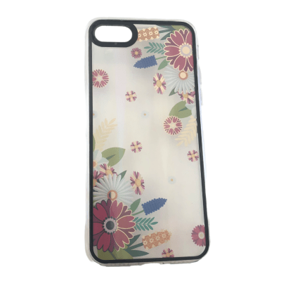 Carcasa iPhone 7/8/SE 2020 Transparente Diseño Flores 2