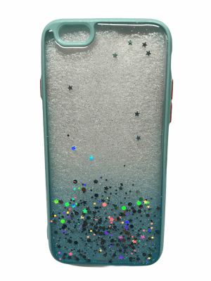 Carcasa Transparente Brillo Turquesa iPhone 62