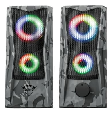 Parlante Trust Javv Camuflaje iluminado RGB Jack 3,52