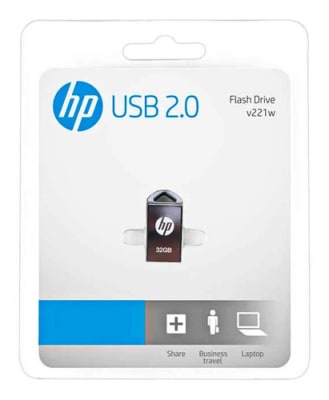 Pendrive Metalico 32 GB HP USB 2.0 v221w1