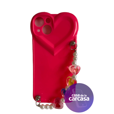 Carcasa Strap Corazon Fucsia iPhone 131