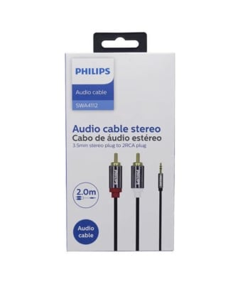 Cable Audio RCA a Plug 3.5mm Philips 2.0 Mts.3