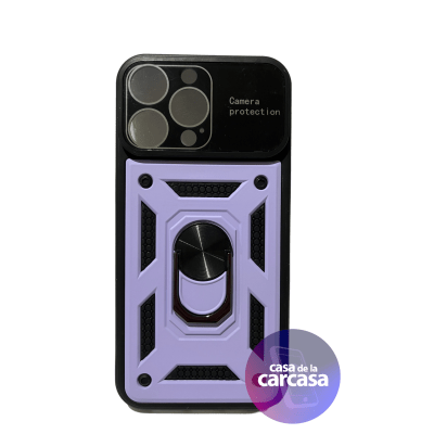 CARCASA IP 14 PRO IMAN/ANILLO LILA