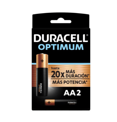 Pack 2 Pilas Duracell Optimum AA