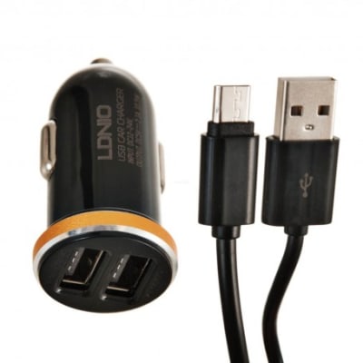 Cargador Auto + cable Micro USB DLC22 Negro Siyoteam3