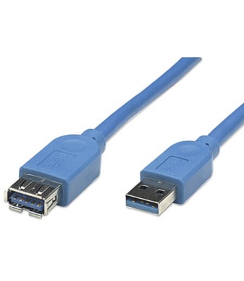 Cable Extensor USB 3.0 Manhattan 2 Mts Azul (USB Macho-USB Hembra)2