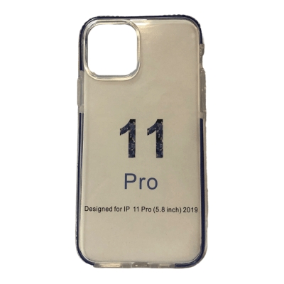 Carcasa Transparente Borde Azul iPhone 11 Pro