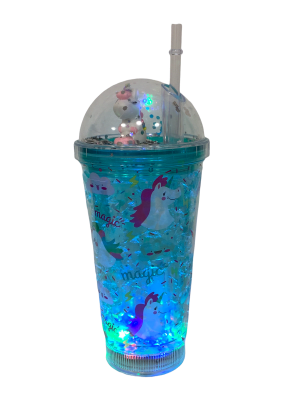 Vaso Unicornio Luz Verde2